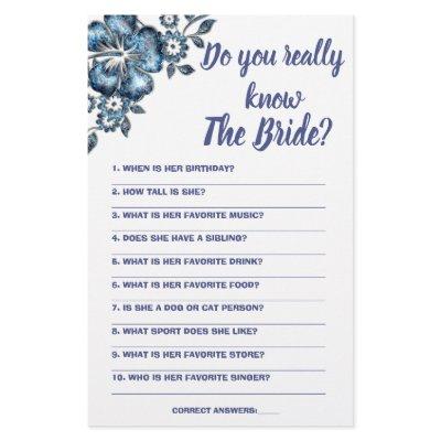 Game Card Do you really know The Bride  Flyer