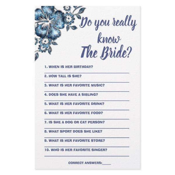 Game Card Do you really know The Bride  Flyer