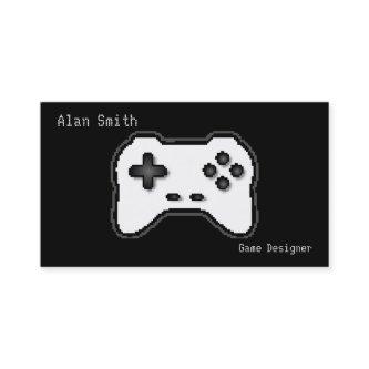 Game Controller Black White 8bit Video Game Style