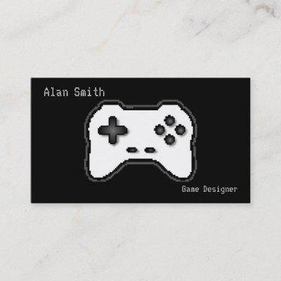 Game Controller Black White 8bit Video Game Style