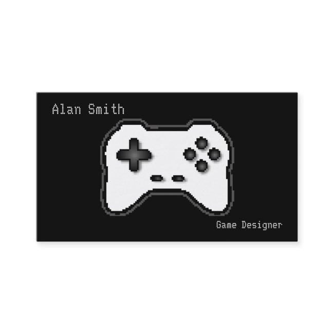 Game Controller Black White 8bit Video Game Style
