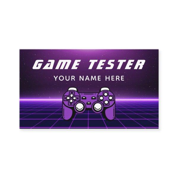 Game Tester Developer Gamer Futuristic Purple