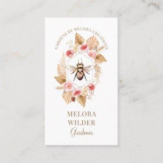 Gardener Honey Bee And Blush Pink And Floral