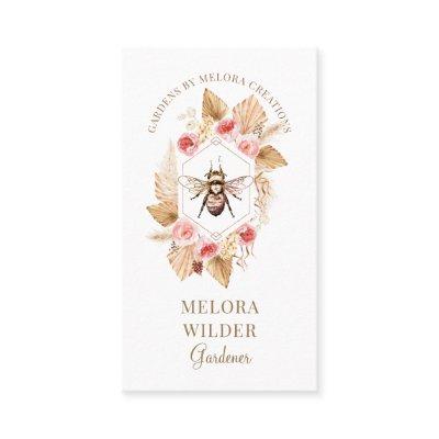Gardener Honey Bee And Blush Pink And Floral
