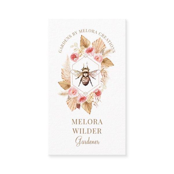Gardener Honey Bee And Blush Pink And Floral