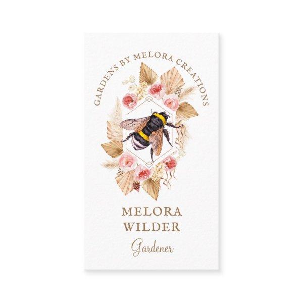 Gardener Honey Bee And Blush Pink And Floral