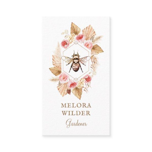 Gardener Honey Bee And Blush Pink Cream Floral