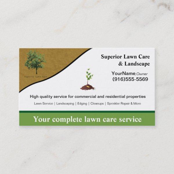 Gardening Lawn Care Landscaper Logo