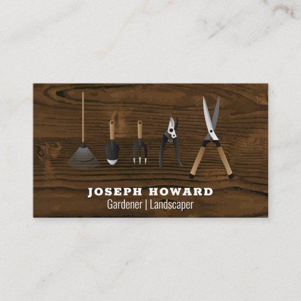 Gardening Tools | Wood Board Table
