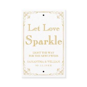 Gatsby Vintage Wedding Sparkler Tag | Custom Color