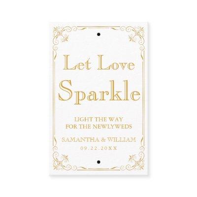 Gatsby Vintage Wedding Sparkler Tag | Custom Color