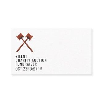 Gavels Logo, Silent Charity Auction Event Advert