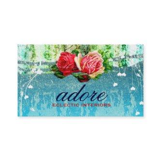 GC Adore in Roses Vintage Turquoise Blue