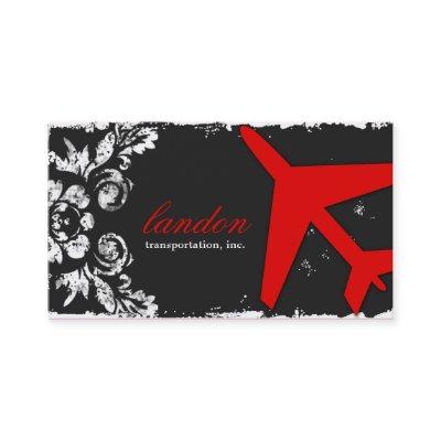 GC AVIATION TAKE OFF Red Charcoal Damask