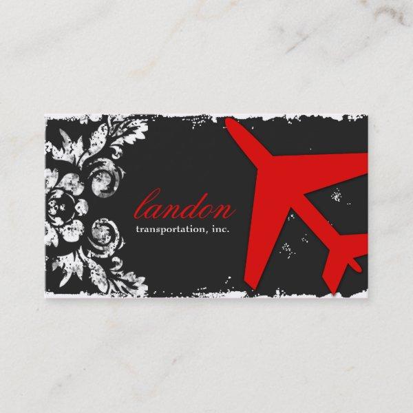 GC AVIATION TAKE OFF Red Charcoal Damask