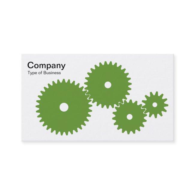 Gears - Avocado Green on White
