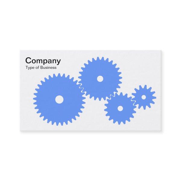 Gears - Baby Blue on White
