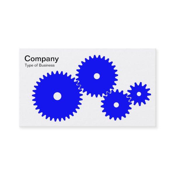 Gears - Blue on White