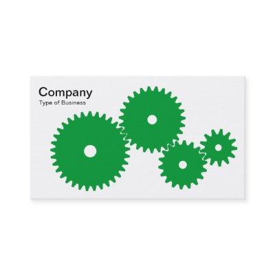 Gears - Grass Green on White