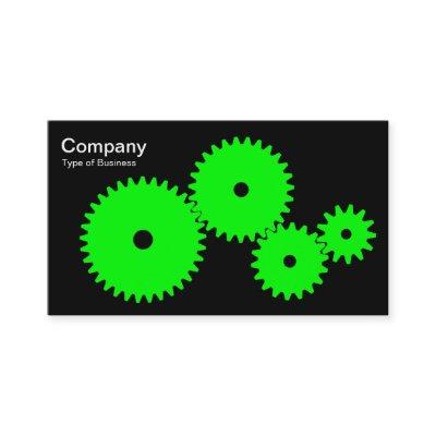 Gears - Green on Black