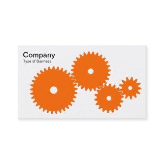 Gears - Orange on White
