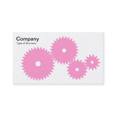 Gears - Pink on White