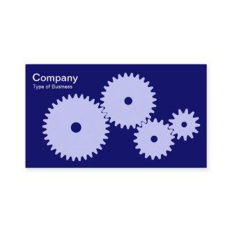 Gears - Powder Blue on Dp Navy
