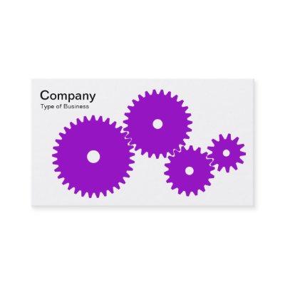Gears - Purple on White