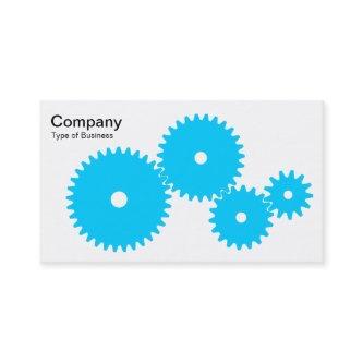 Gears - Sky Blue on White