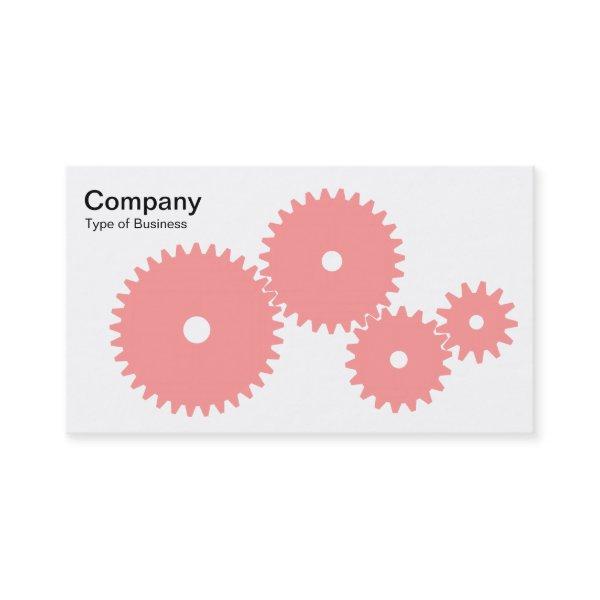 Gears - Soft Pink on White