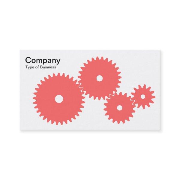 Gears - Tropical Pink on White
