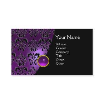 GEM DAMASK MONOGRAM amethyst  purple