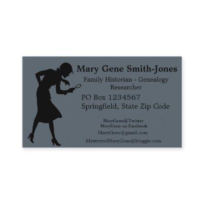 Genealogist/Family Historian Card