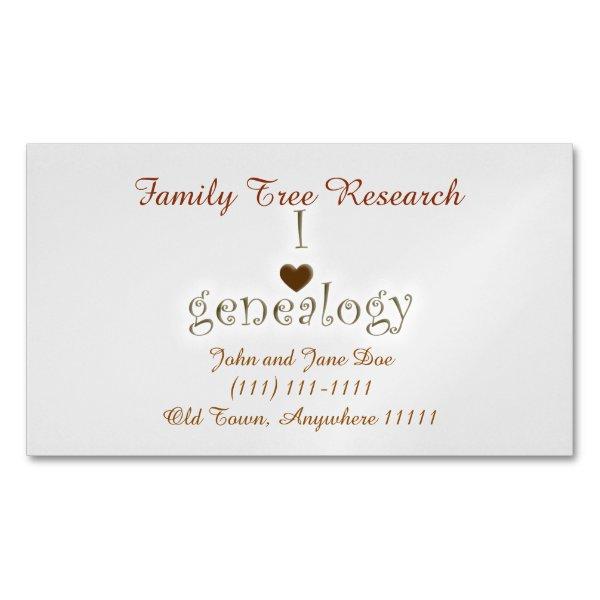 Genealogy Researcher Template  Magnet