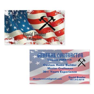General Contractor American Flag Hammers