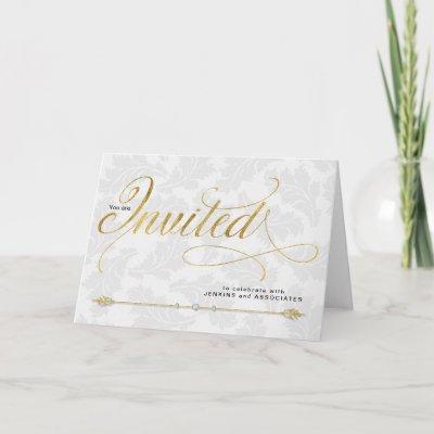 General Use Business Invitation Faux Gold Leaf