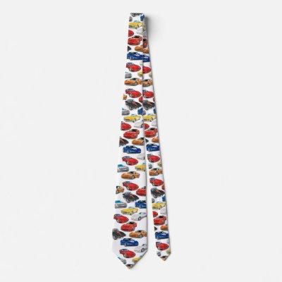 GENERATIONS OF AUTOMOBILE ART NECK TIE