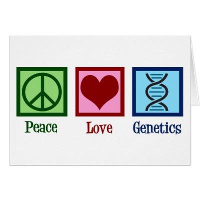 Geneticist Peace Love Genetics Company Card