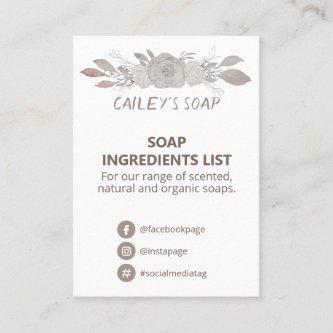 Gentle Soap Fragrance Logo Ingredients
