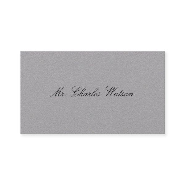 Gentleman's Victorian Calling Cards Grey