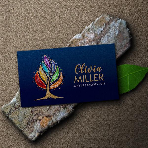 Geode Crystals Chakras Tree