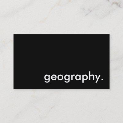 geography.