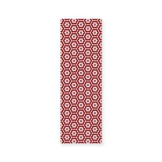 Geometric 280514 (03) - Ruby Red on White Mini