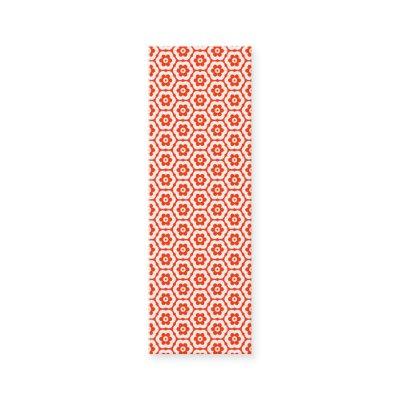 Geometric 280514 (03) - White on Red Orange Mini