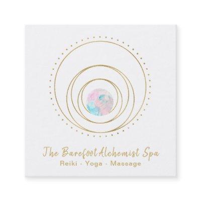 *~*  Geometric Boho Mandala  Gold Sacred Geometry Square