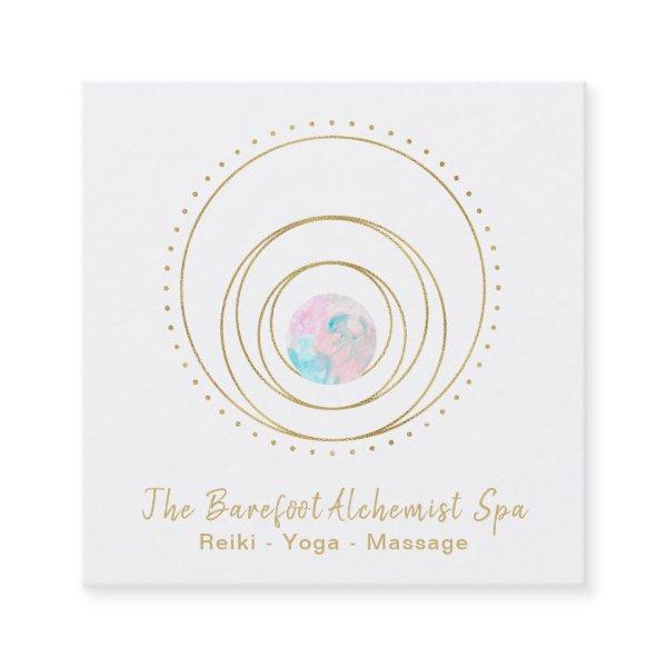 *~*  Geometric Boho Mandala  Gold Sacred Geometry Square