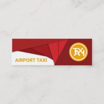 Geometric Bold Red Abstract Airplane Airport Taxi Mini