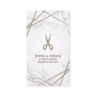 Geometric BrownScissors Marble Hair Refer Vertical