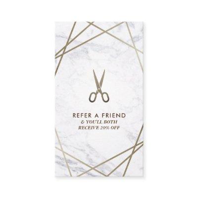 Geometric BrownScissors Marble Hair Refer Vertical