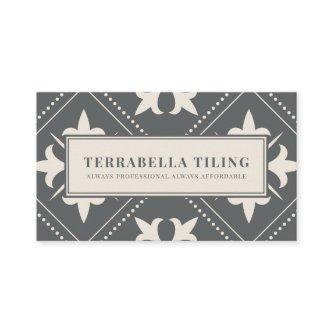 Geometric Charcoal Gray Cream Tiling Tiler Busines